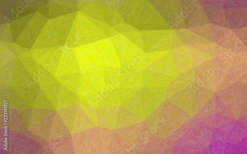 Illustration of lemon yellow and purple Realistic Impasto background.