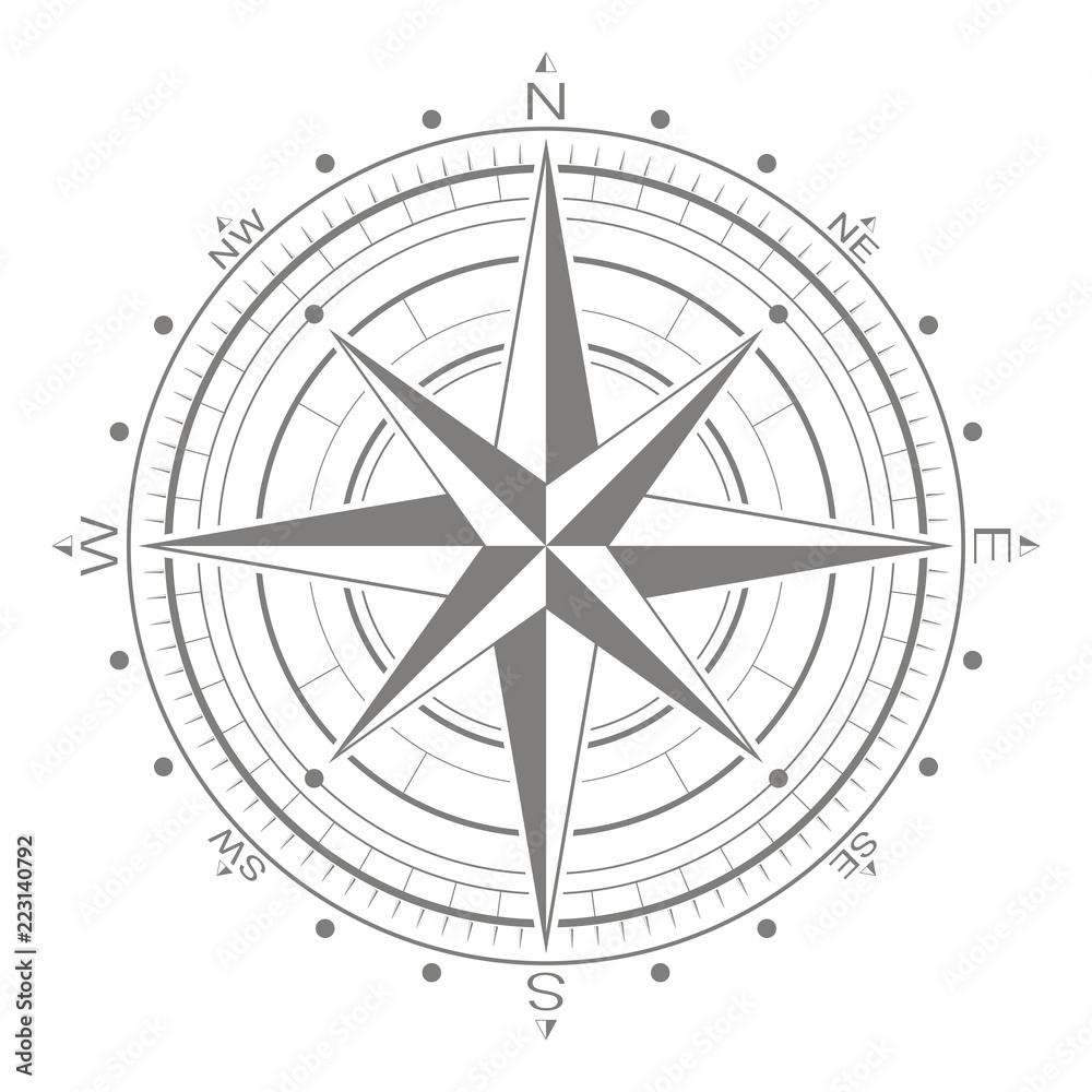 vector icon with compass rose for your design vector icon with compass rose for your design