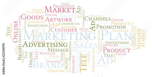 Word cloud with text Marketing Plan.