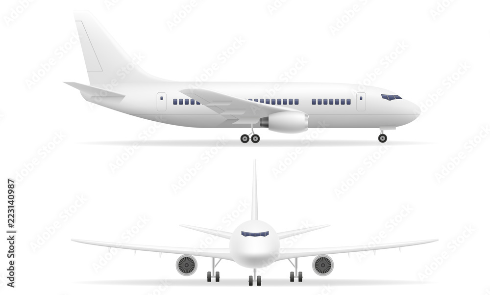 passenger airplane stock vector illustration