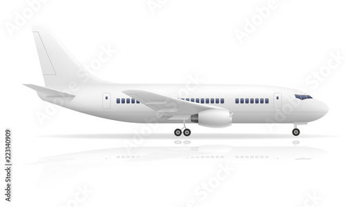 passenger airplane stock vector illustration