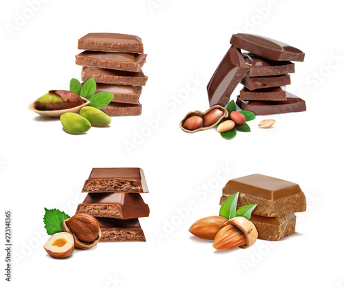 pistachios and chocolate set