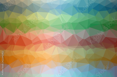 Illustration of orange polygonal modern multicolor background.