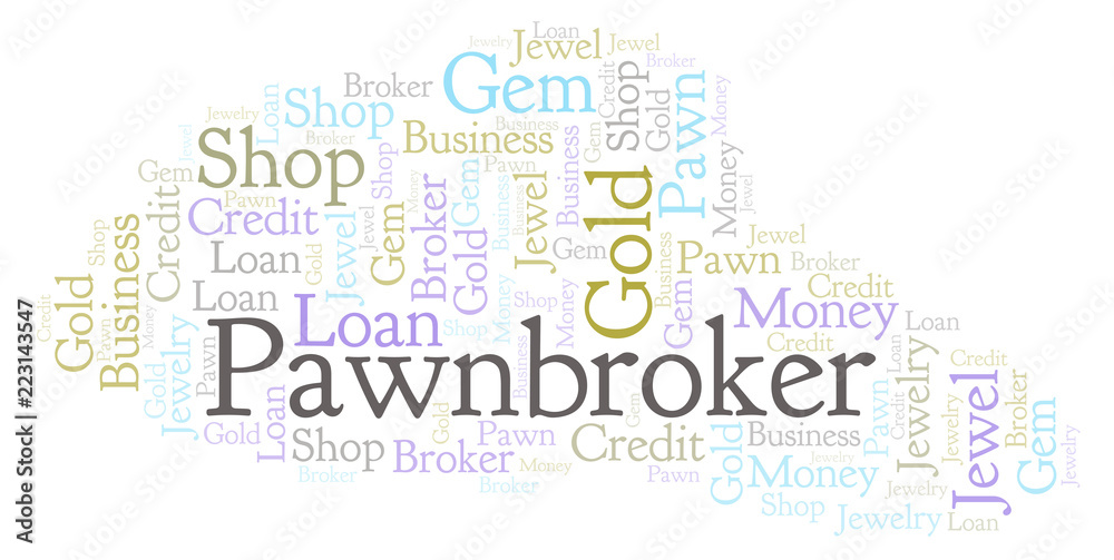 Obraz premium Pawnbroker word cloud.