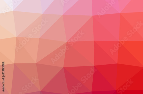 Illustration of red abstract low poly nice multicolor background.