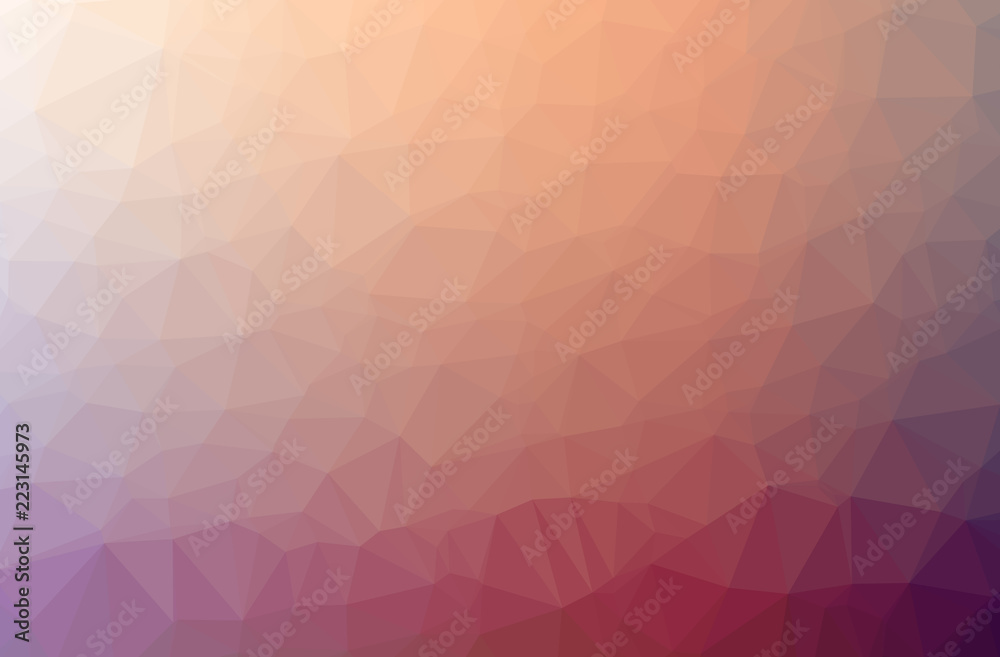 Illustration of red abstract polygon elegant multicolor background.