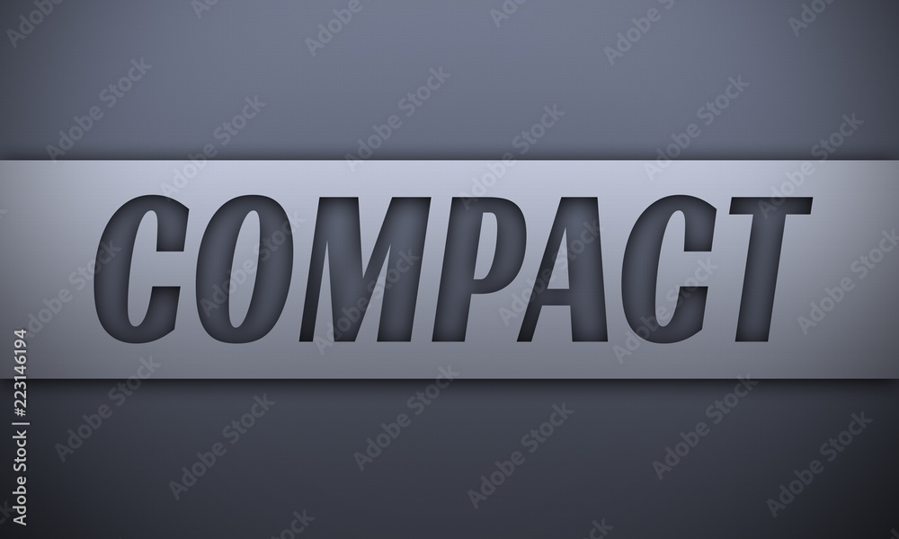 compact - word on silver background compact - word on silver background