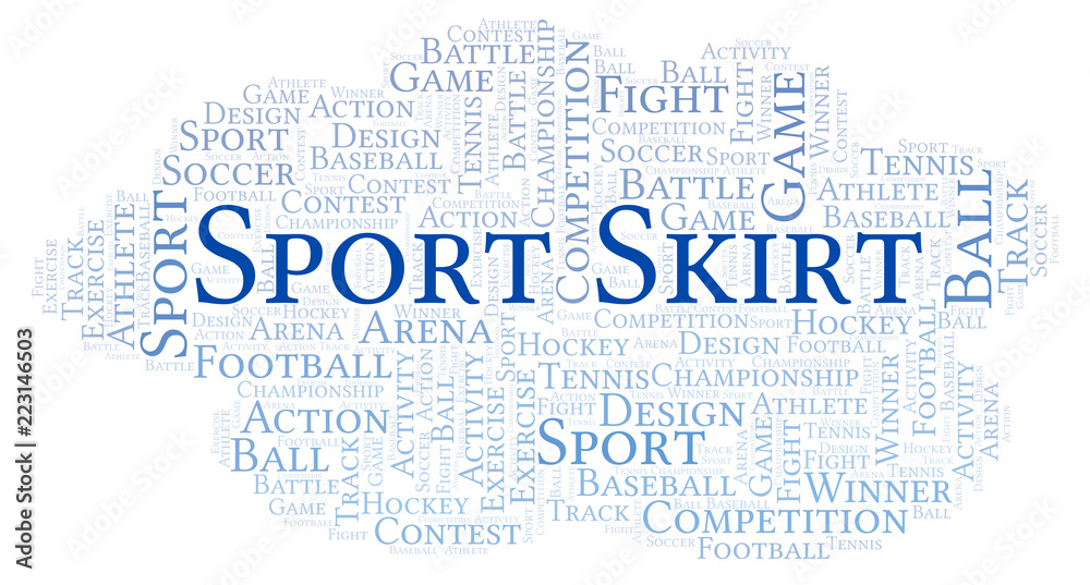 Sport Skirt word cloud.