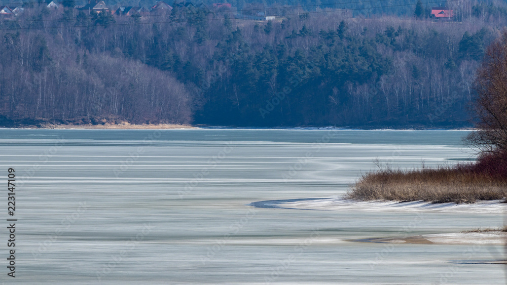 Frozen lake Dobczyski