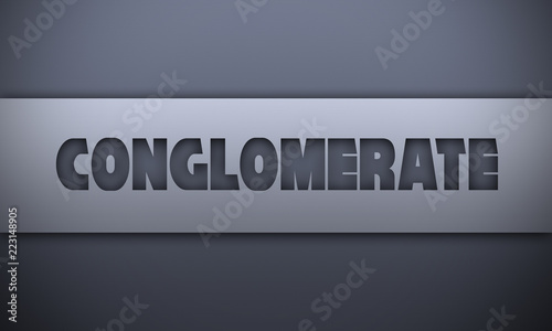 conglomerate - word on silver background