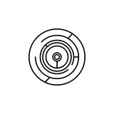 Circular maze complexity icon. Element of artificial intelligence icon for mobile concept and web apps. Thin line Circular maze complexity icon can be used for web and mobile