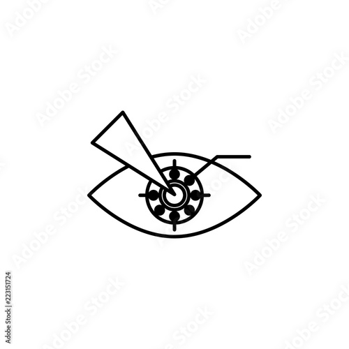 Ar contact lenses smart icon. Element of artificial intelligence icon for mobile concept and web apps. Thin line Ar contact lenses smart icon can be used for web and mobile