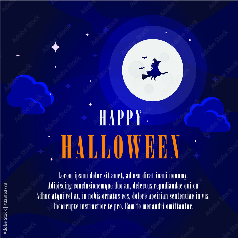 Happy Halloween poster design vector illustration