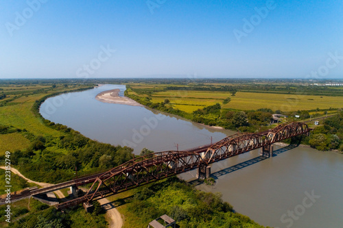 The railway bridge over the river Rioni. photo