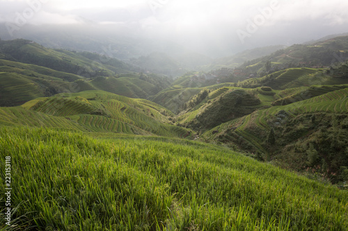 Fotografie landscape in asia on a cloudy day