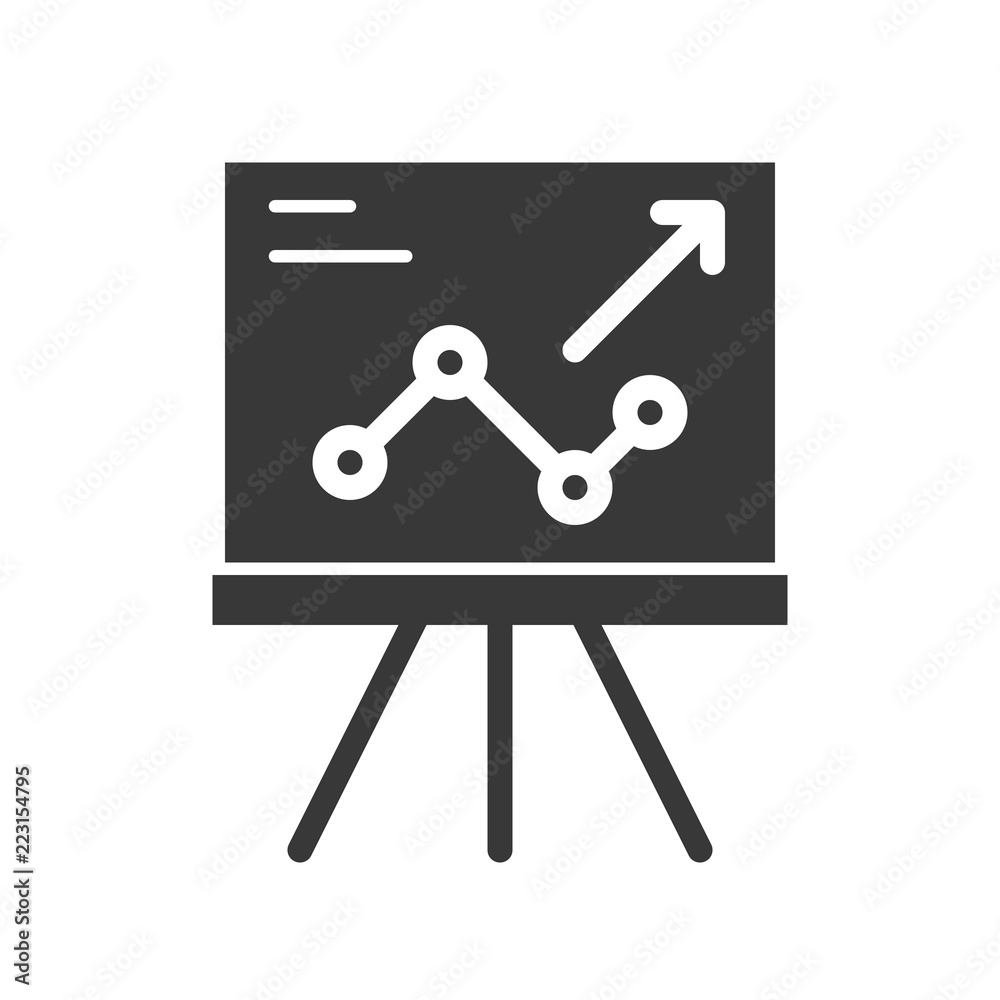presentation graph report of company icon presentation graph report of company icon