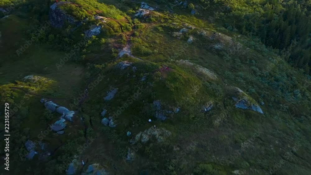 Flight over the sea cape. Beautiful nature of northern Norway. Lofoten Islands. 4k Flight over the sea cape. Beautiful nature of northern Norway. Lofoten Islands. 4k