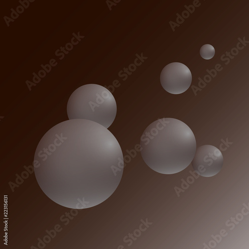 Abstract background brushed metal sphere in the air