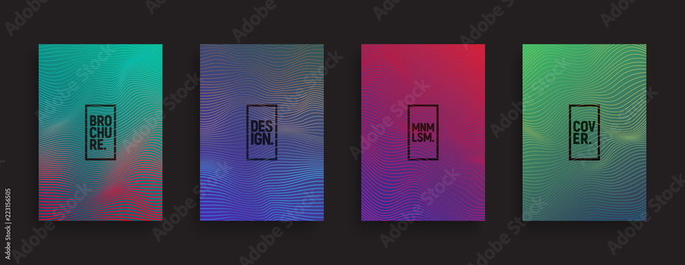 Smooth Distorted Line Art Vivid Gradient Surface Minimal Vector Brochure, Cover, Flyer, Book Design Template. Retrowave Illustration Smooth Distorted Line Art Vivid Gradient Surface Minimal Vector Brochure, Cover, Flyer, Book Design Template. Retrowave Illustration