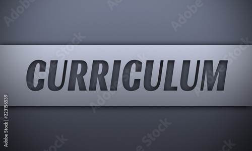 curriculum - word on silver background