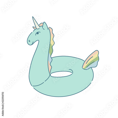 Unicorn pool ring floater toy
