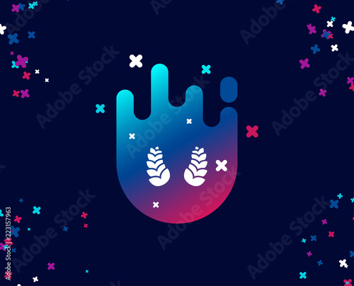 Laurel wreath simple icon. Reward symbol. Winner award sign. Cool banner with icon. Abstract shape with gradient. Vector