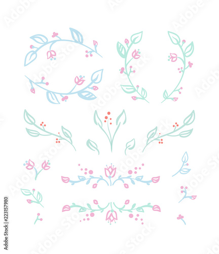 Floral set of vignettes © S E P A R I S A