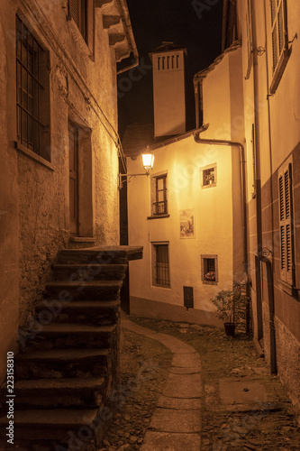 Malesco  Italy  the old town by night