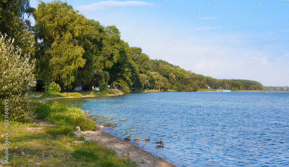 Naroch - largest lake in Belarus. Coastal zone of Naroch is the popular destination for rest. Belarus Naroch - largest lake in Belarus. Coastal zone of Naroch is the popular destination for rest. Belarus