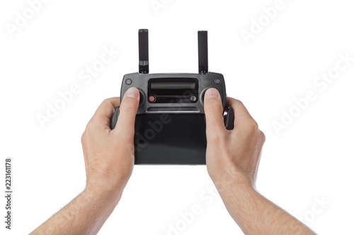 Radio remote control in hands