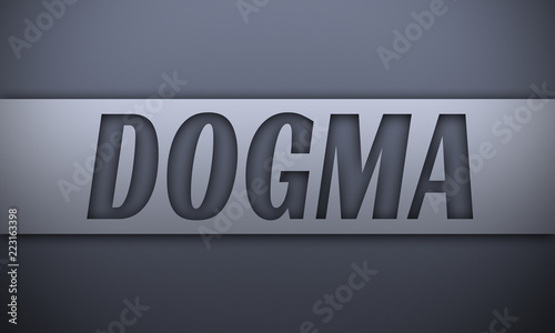 dogma - word on silver background