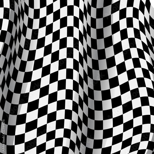 Racing background with race flag vector sport design