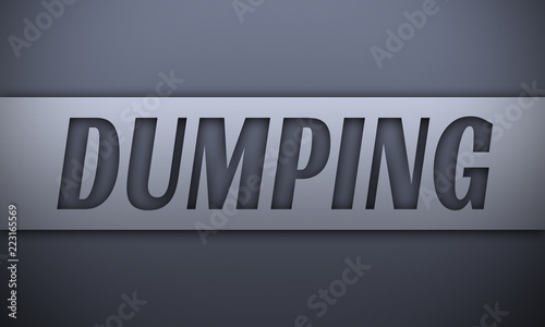 dumping - word on silver background