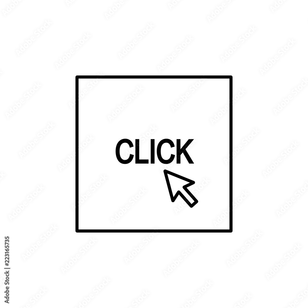 cursor click icon. Element of online and web for mobile concept and web apps icon. Thin line icon for website design and development, app development. Premium icon cursor click icon. Element of online and web for mobile concept and web apps icon. Thin line icon for website design and development, app development. Premium icon
