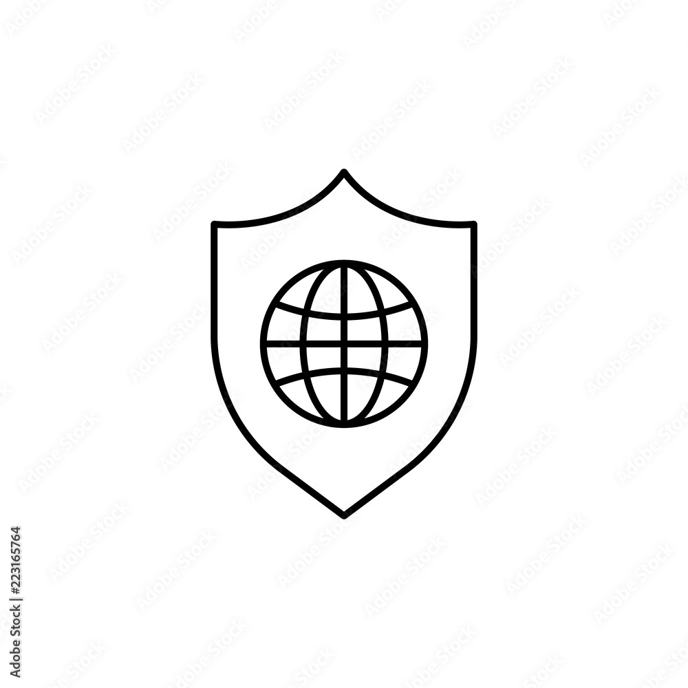 server protection icon. Element of online and web for mobile concept and web apps icon. Thin line icon for website design and development, app development. Premium icon server protection icon. Element of online and web for mobile concept and web apps icon. Thin line icon for website design and development, app development. Premium icon