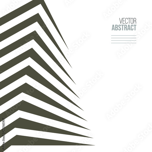 Abstract building. Modern architecture concept background. Black and white