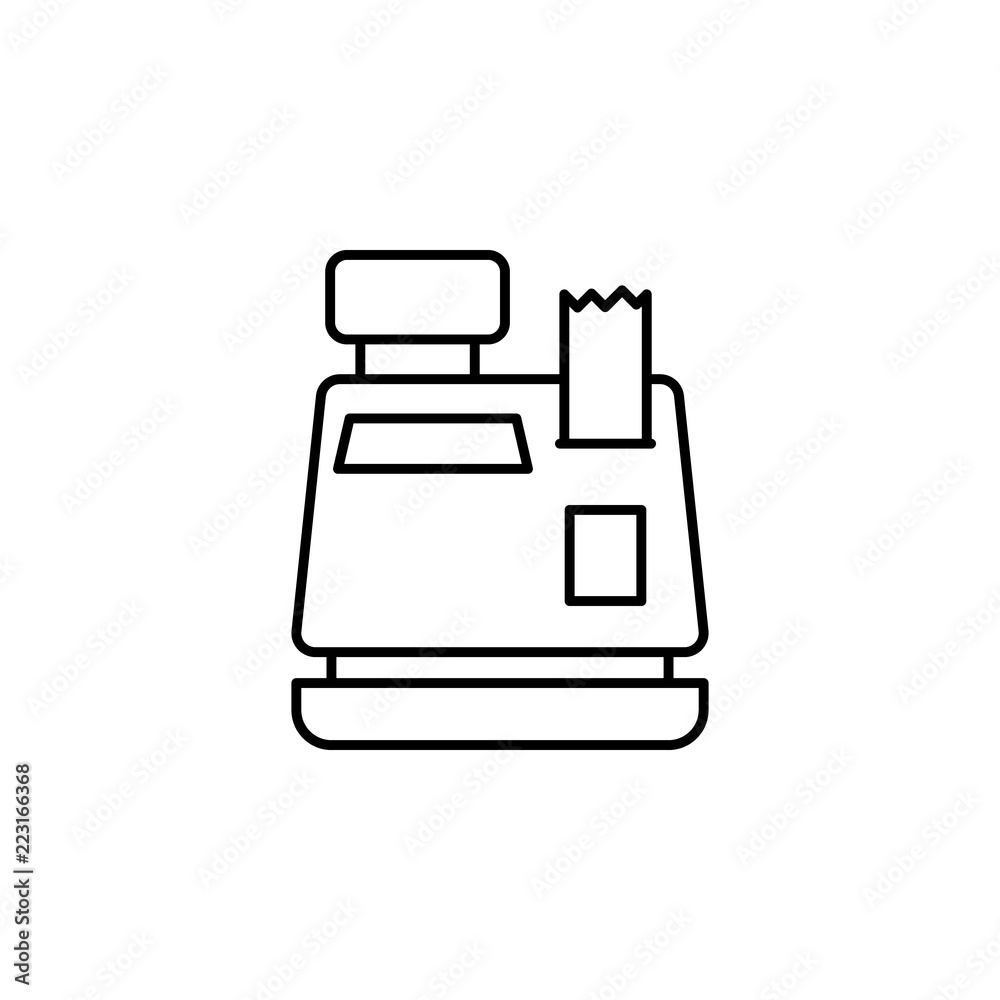 cashbox. Element of online shopping icon for mobile concept and web apps. Thin line cashbox can be used for web and mobile cashbox. Element of online shopping icon for mobile concept and web apps. Thin line cashbox can be used for web and mobile