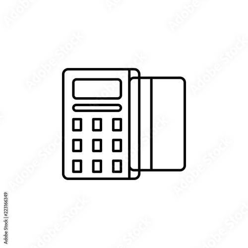 subtraction of funds. Element of online shopping icon for mobile concept and web apps. Thin line subtraction of funds can be used for web and mobile