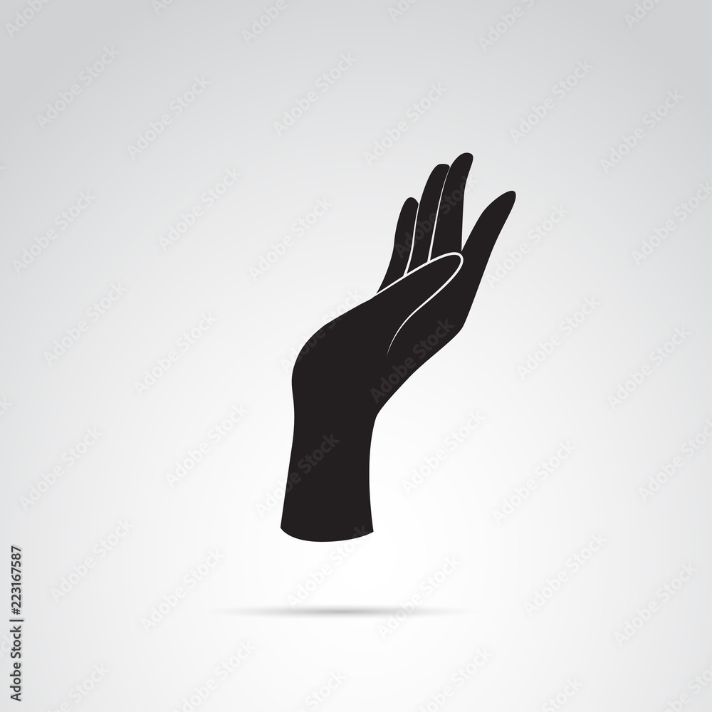 Support, care, beauty hand gesture. Vector icon. Support, care, beauty hand gesture. Vector icon.