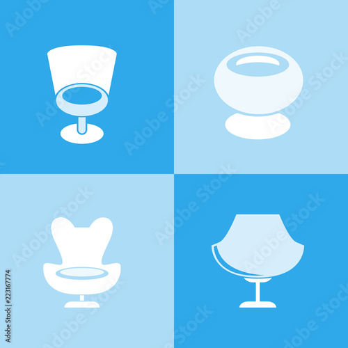 chair icons, sofa icons vector set