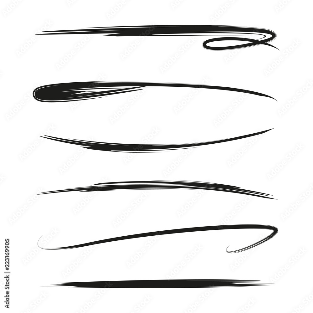 hand drawn grunge brush smears, brush lines hand drawn grunge brush smears, brush lines