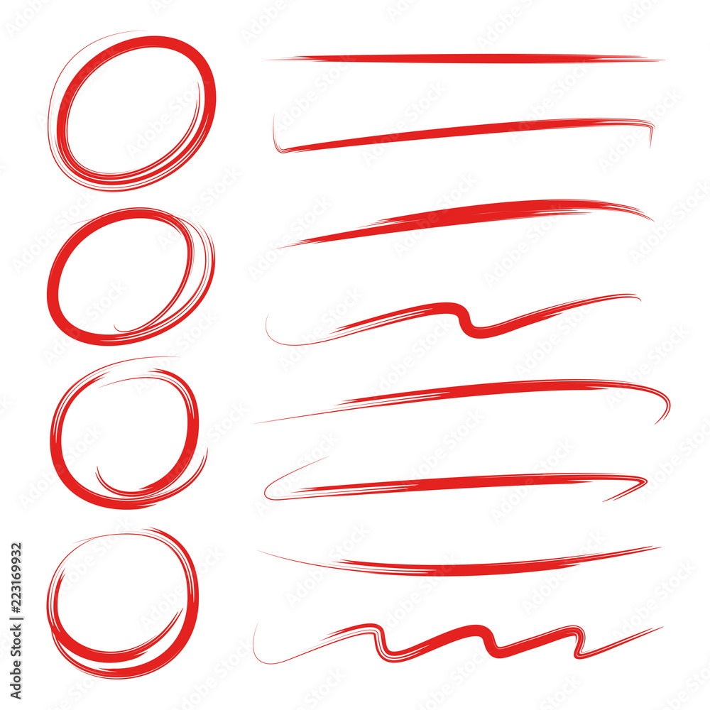 highlighter circles, abstract doodle writing design, brush lines highlighter circles, abstract doodle writing design, brush lines