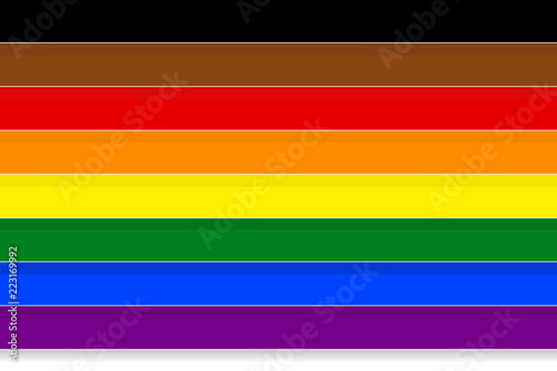 Colorful rainbow stripes, the colors of LGBT or GLBT pride flag, is a symbol of lesbian, gay, bisexual and transgender pride. Abstract background texture in paper art style. Vector illustration, EPS10