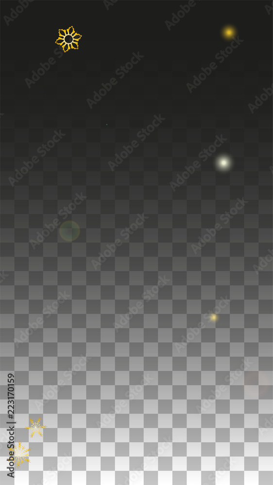 Christmas Vector Background with Gold Falling Snowflakes Isolated on ...