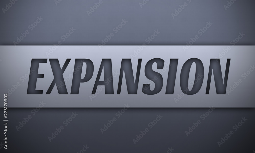 expansion - word on silver background expansion - word on silver background