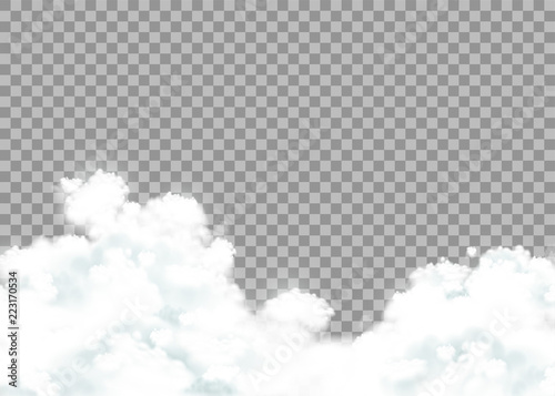 Clouds isolated on a transparent background. Stock vector