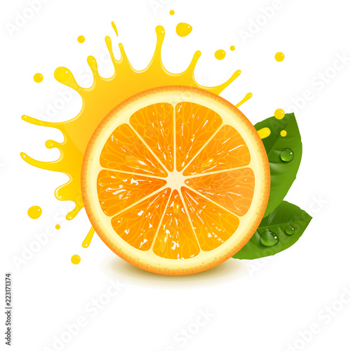 Fresh Orange with a Splash of Juice