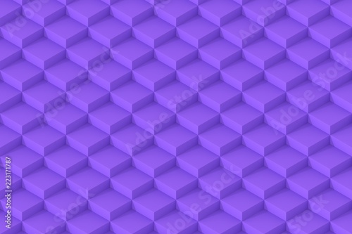 Purple Square Abstract Background. Cube Background. 3D Render Background