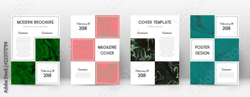 Abstract cover. Fine design template. Suminagashi marble business poster. Fine trendy abstract cover