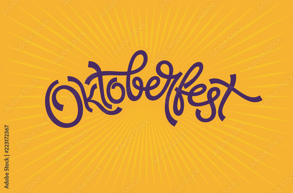 Oktoberfest typography for logo, banner, poster, greeting card, invitation, flyer. Vector illustration Handwritten lettering Oktoberfest typography for logo, banner, poster, greeting card, invitation, flyer. Vector illustration Handwritten lettering